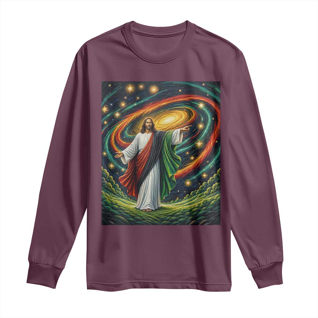 Black Jesus Juneteenth Long Sleeve Shirt African American Christian Pride