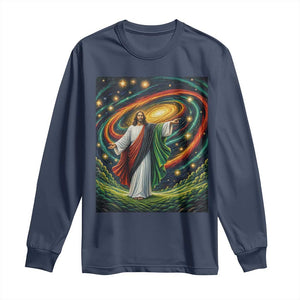 Black Jesus Juneteenth Long Sleeve Shirt African American Christian Pride