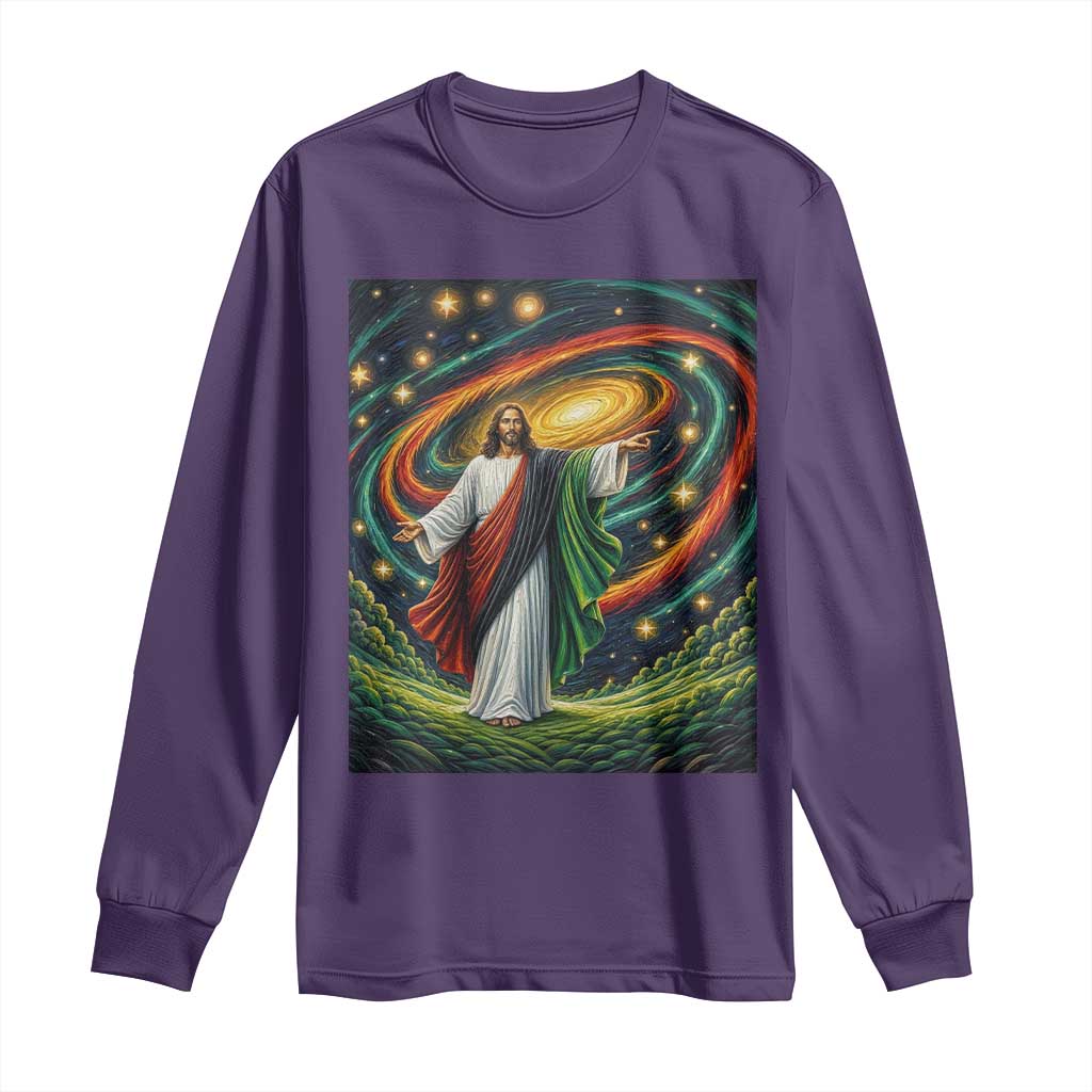 Black Jesus Juneteenth Long Sleeve Shirt African American Christian Pride