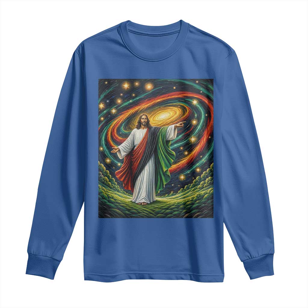 Black Jesus Juneteenth Long Sleeve Shirt African American Christian Pride