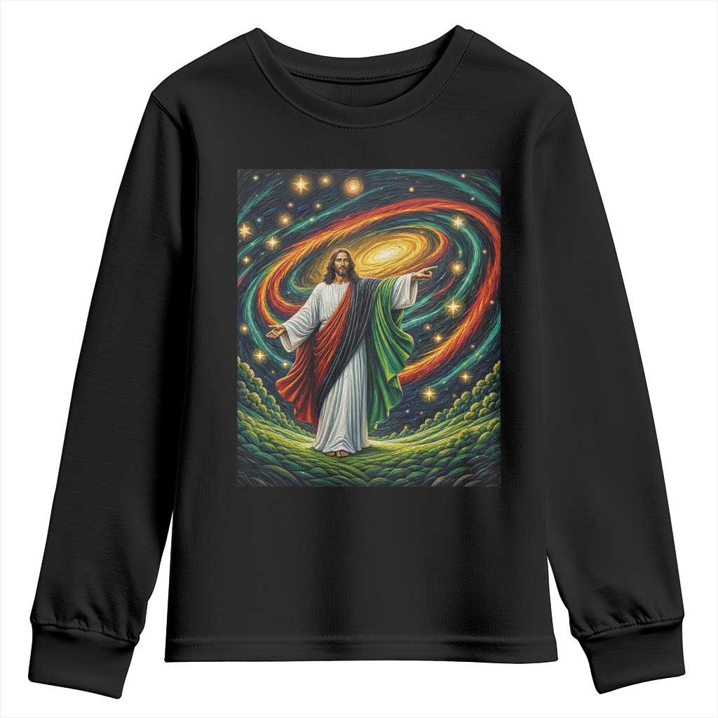 Black Jesus Juneteenth Youth Sweatshirt African American Christian Pride