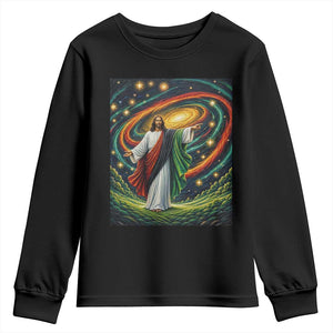 Black Jesus Juneteenth Youth Sweatshirt African American Christian Pride