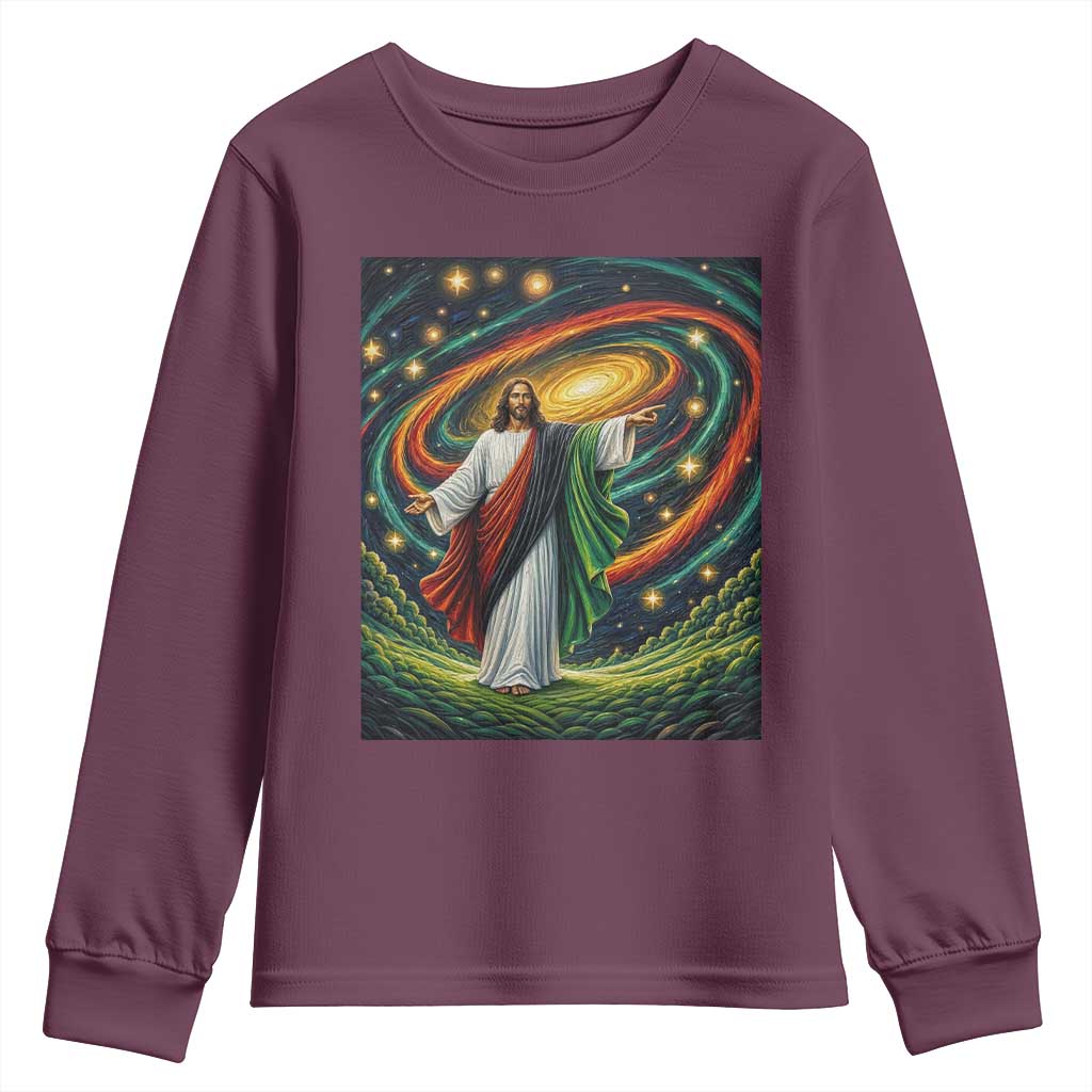 Black Jesus Juneteenth Youth Sweatshirt African American Christian Pride