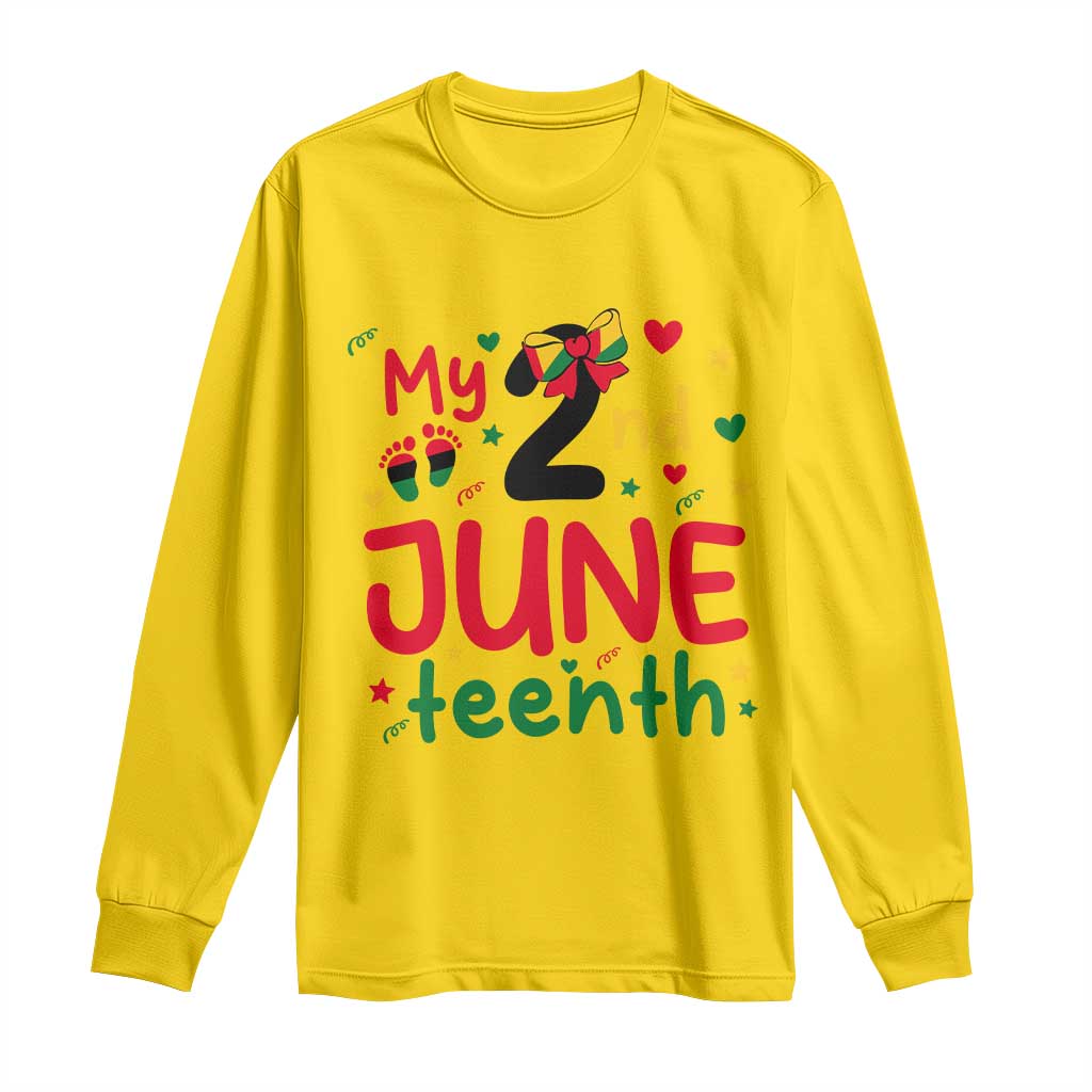 My Second Juneteenth Long Sleeve Shirt African American Baby Freedom Day