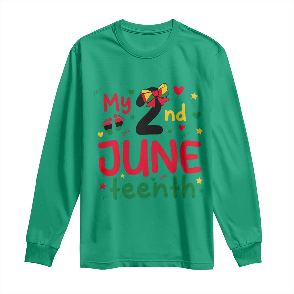 My Second Juneteenth Long Sleeve Shirt African American Baby Freedom Day