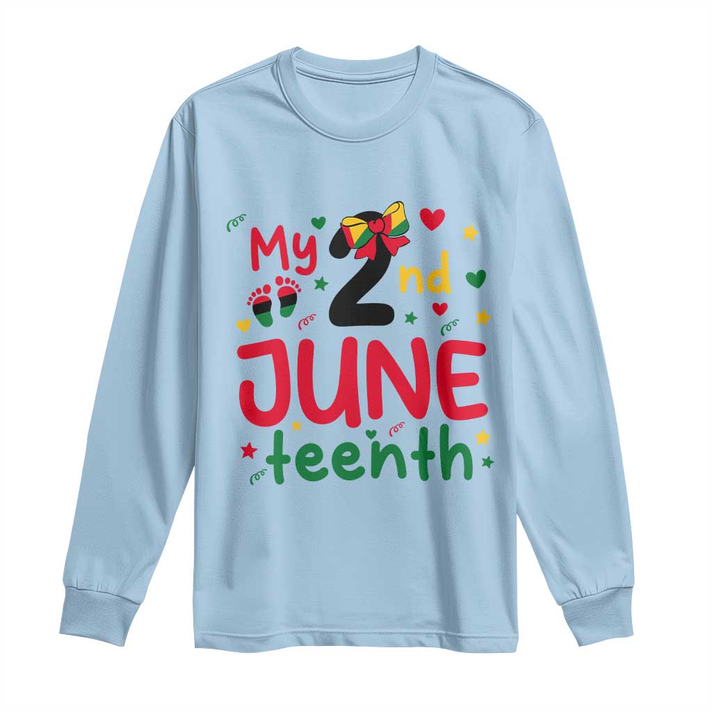 My Second Juneteenth Long Sleeve Shirt African American Baby Freedom Day