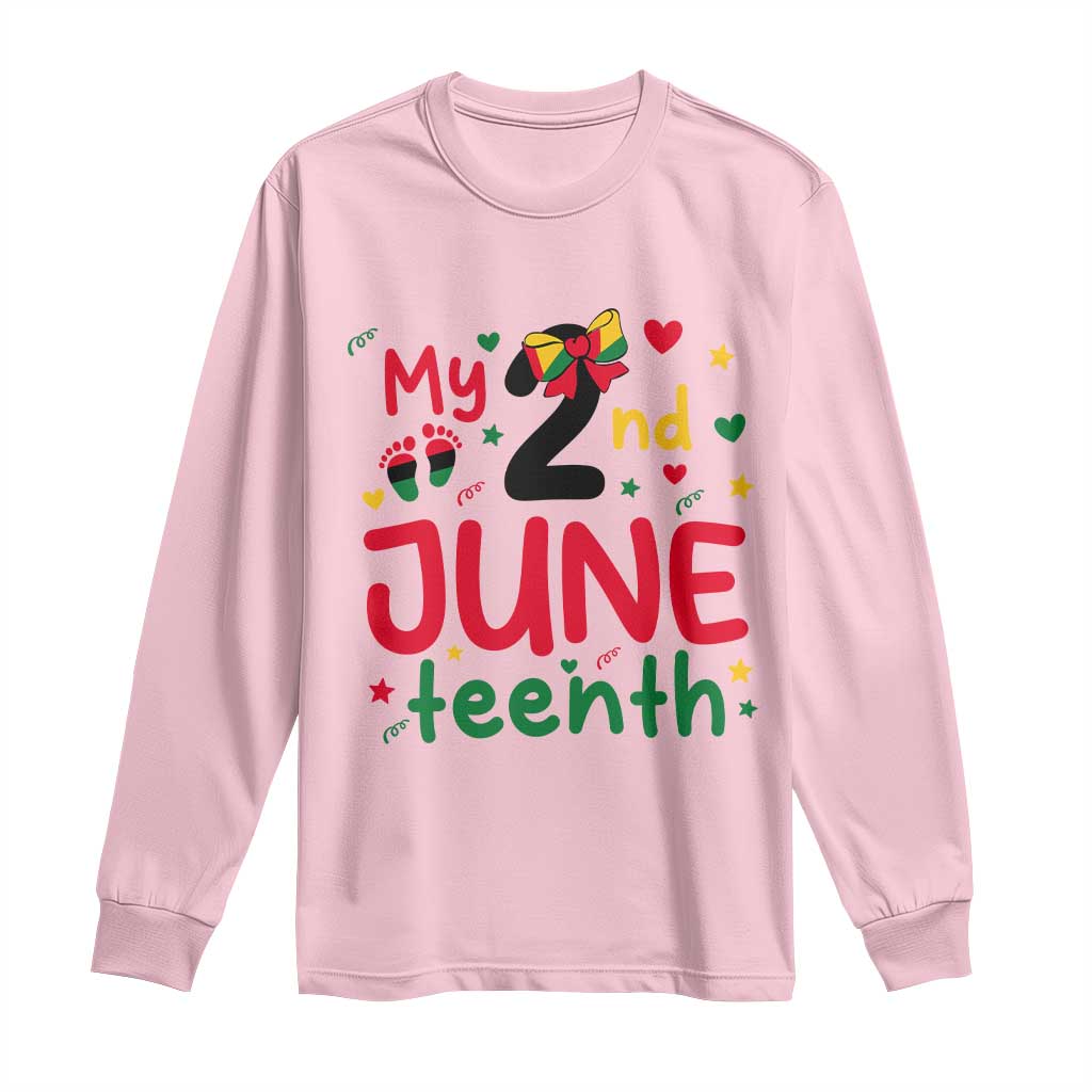 My Second Juneteenth Long Sleeve Shirt African American Baby Freedom Day