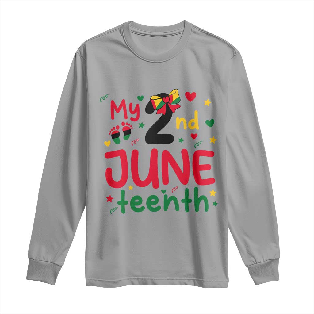 My Second Juneteenth Long Sleeve Shirt African American Baby Freedom Day