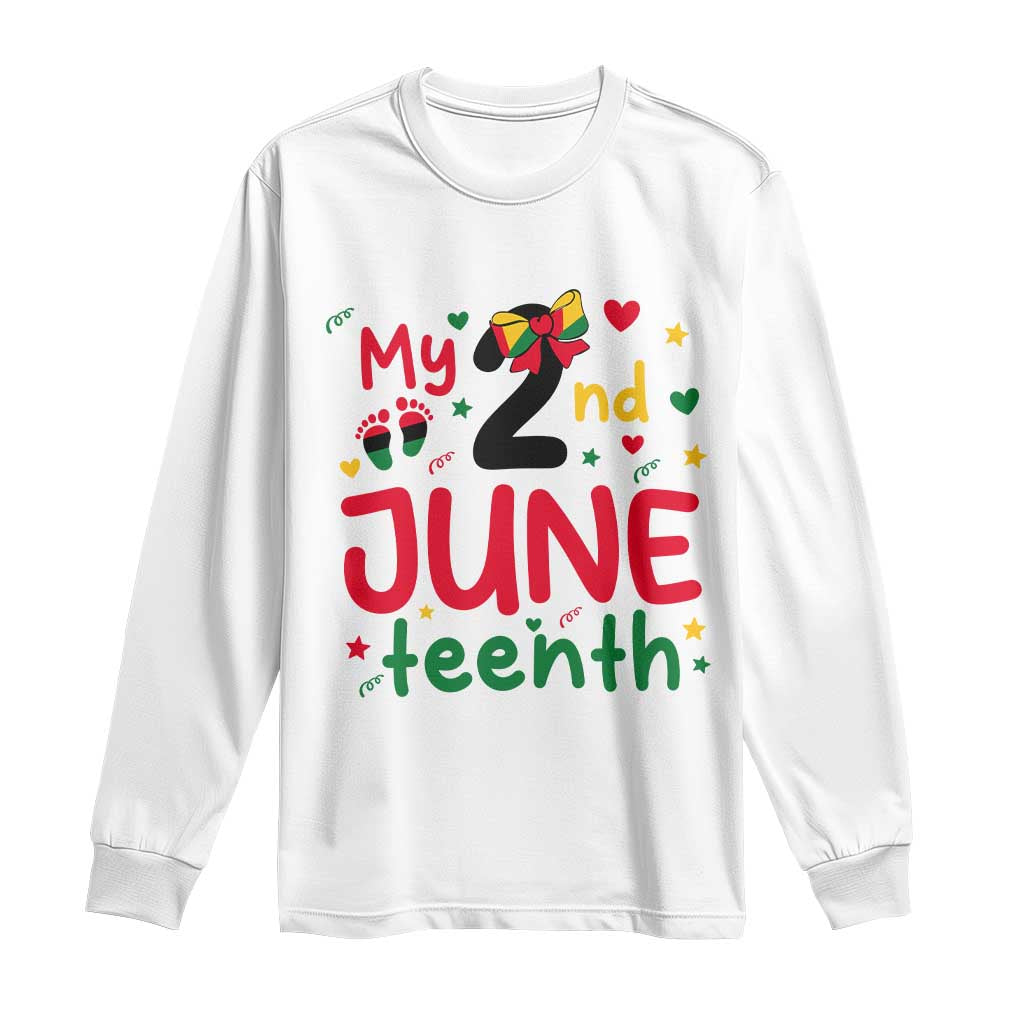 My Second Juneteenth Long Sleeve Shirt African American Baby Freedom Day