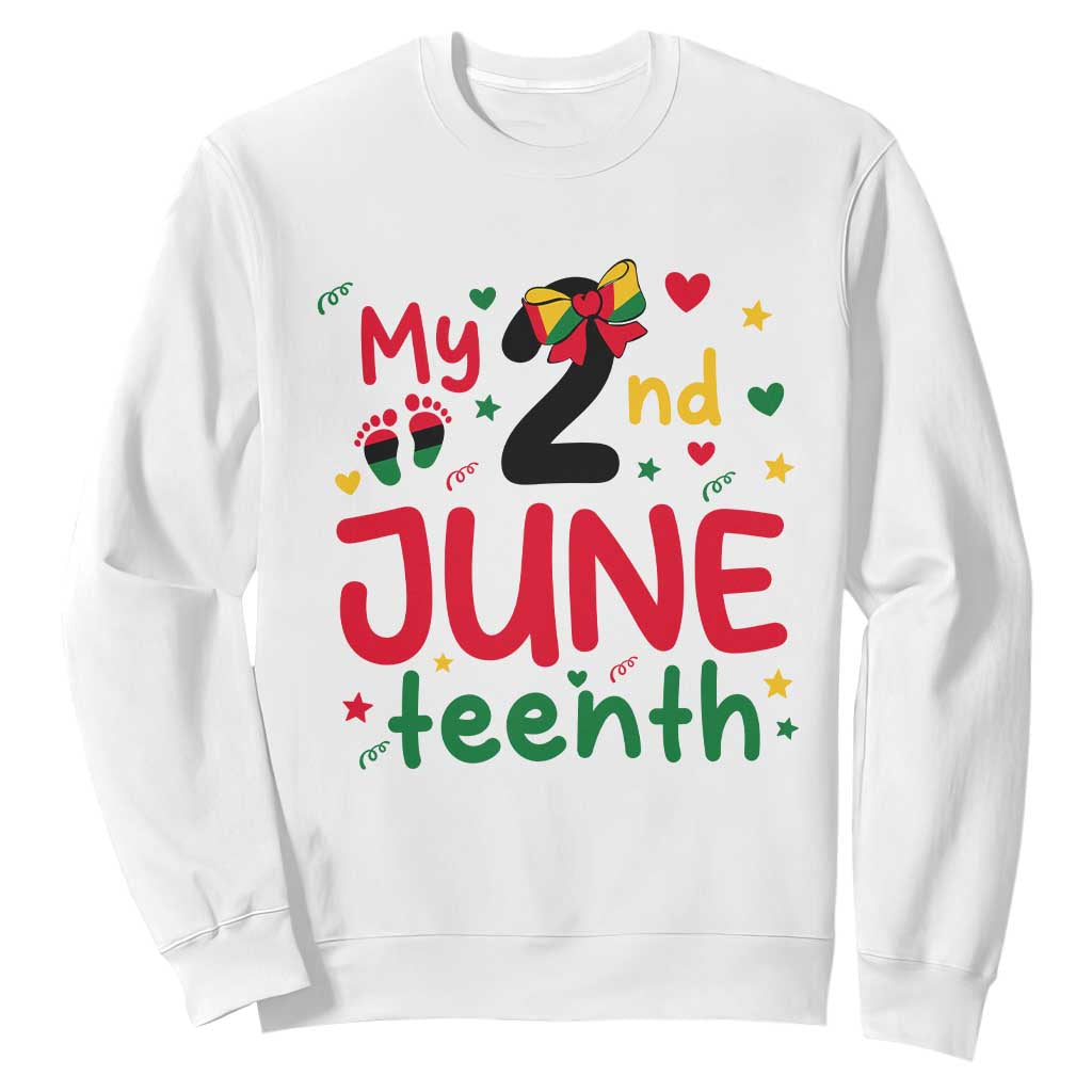 My Second Juneteenth Sweatshirt African American Baby Freedom Day