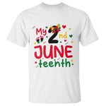My Second Juneteenth T Shirt African American Baby Freedom Day
