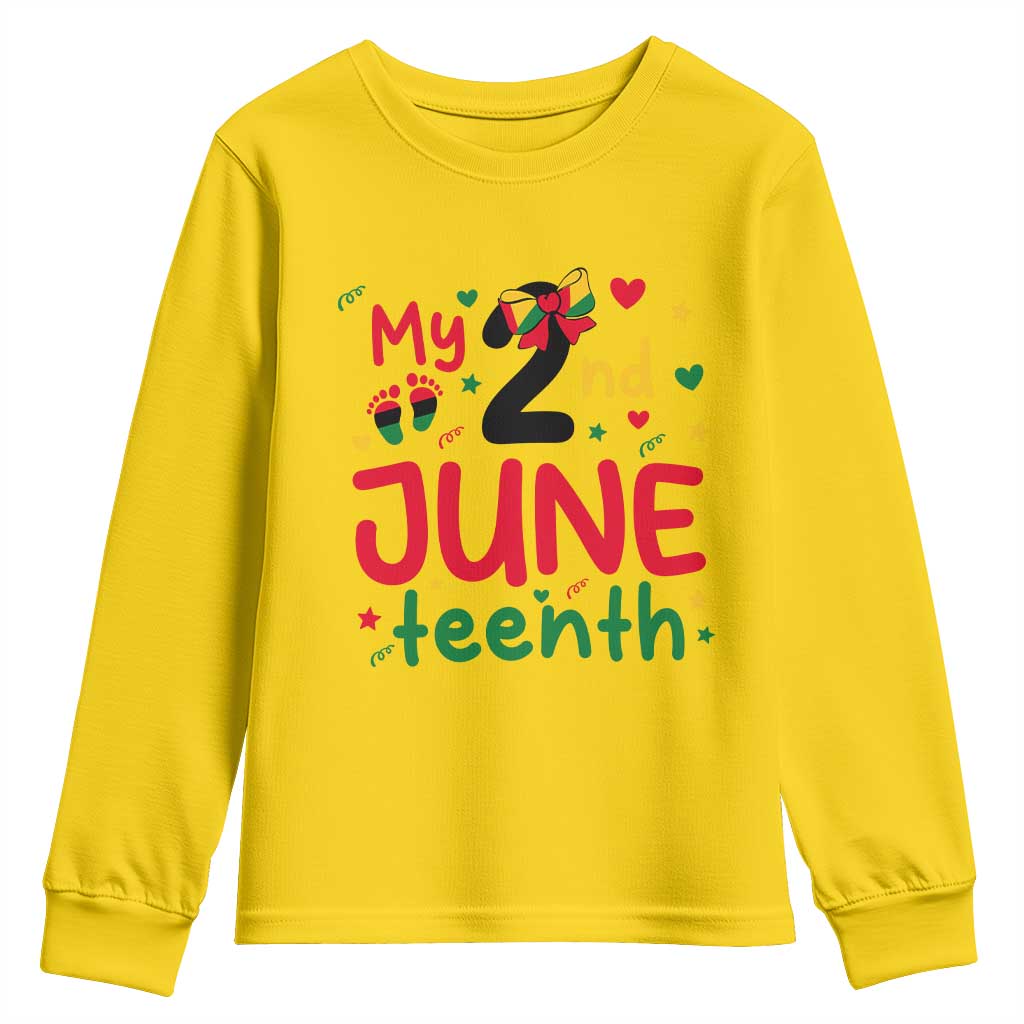 My Second Juneteenth Youth Sweatshirt African American Baby Freedom Day