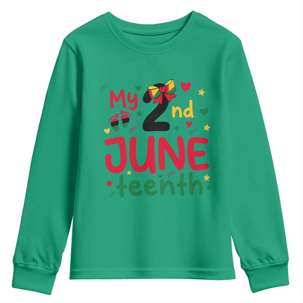 My Second Juneteenth Youth Sweatshirt African American Baby Freedom Day