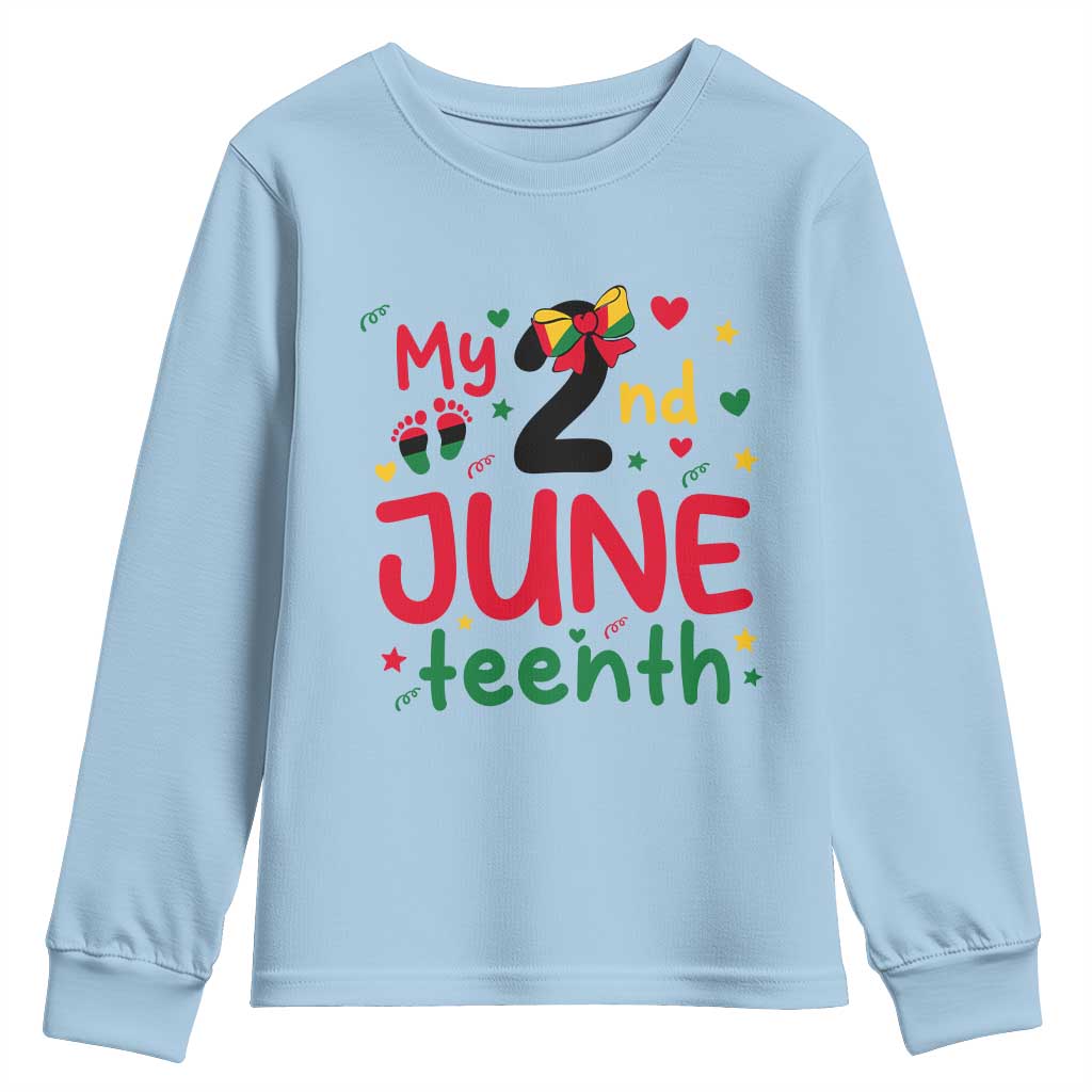 My Second Juneteenth Youth Sweatshirt African American Baby Freedom Day