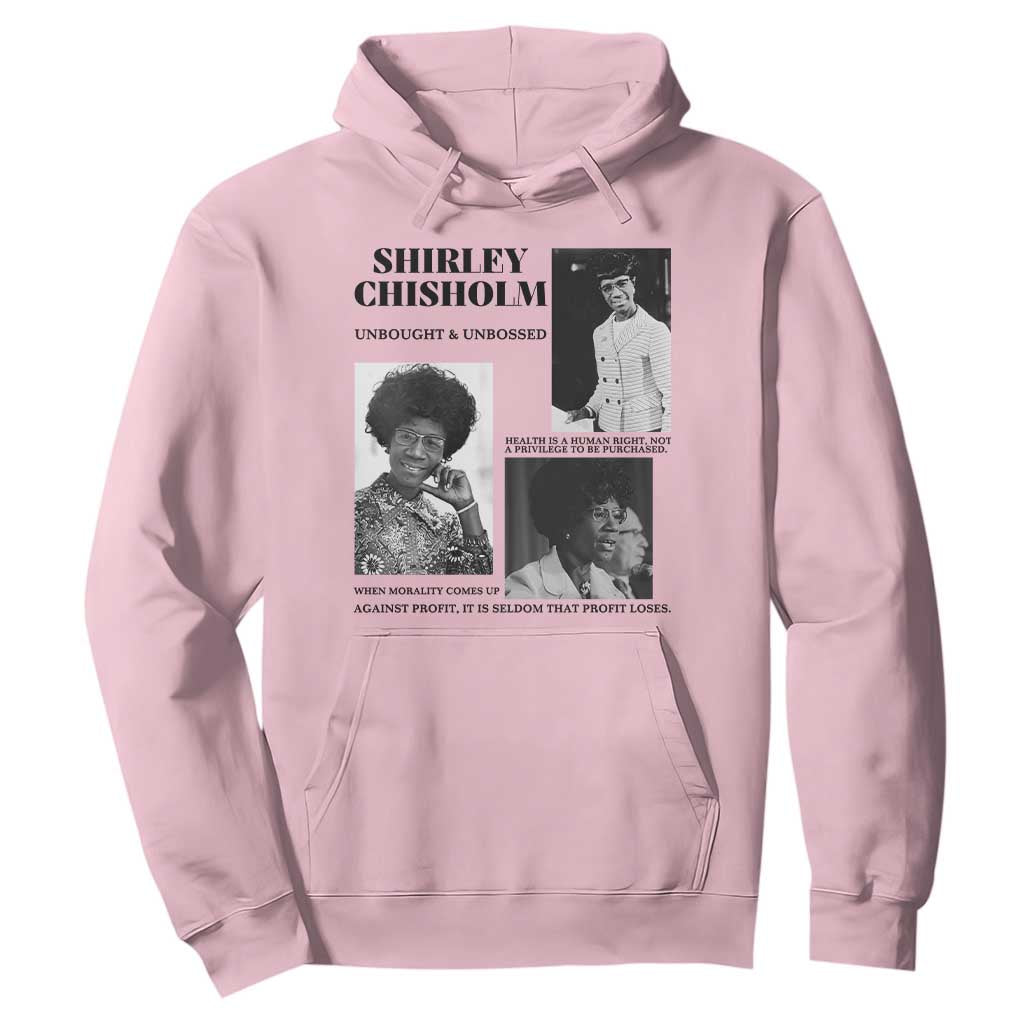 Shirley Chisholm Unbought And Unbossed Hoodie Vintage Feminist Poster