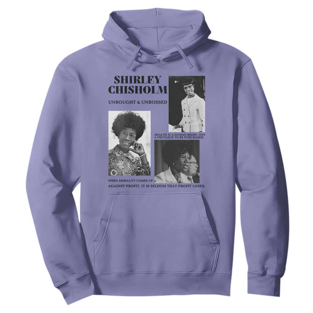 Shirley Chisholm Unbought And Unbossed Hoodie Vintage Feminist Poster