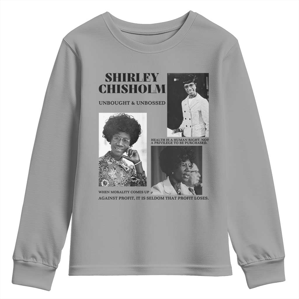 Shirley Chisholm Unbought And Unbossed Youth Sweatshirt Vintage Feminist Poster