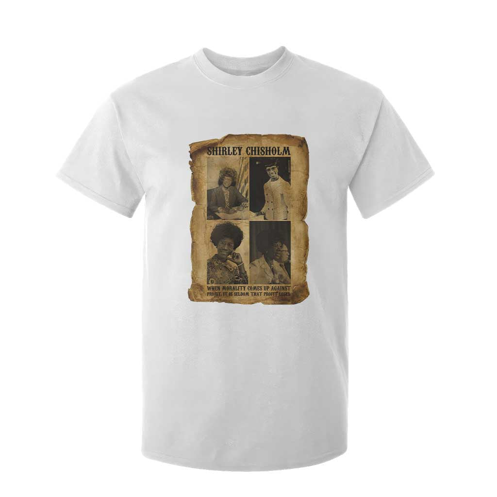 Vintage Shirley Chisholm T Shirt For Kid When Morality Meets Profit Quote