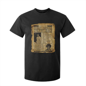 Vintage Newspaper Shirley Chisholm T Shirt For Kid First Black Woman In Congress