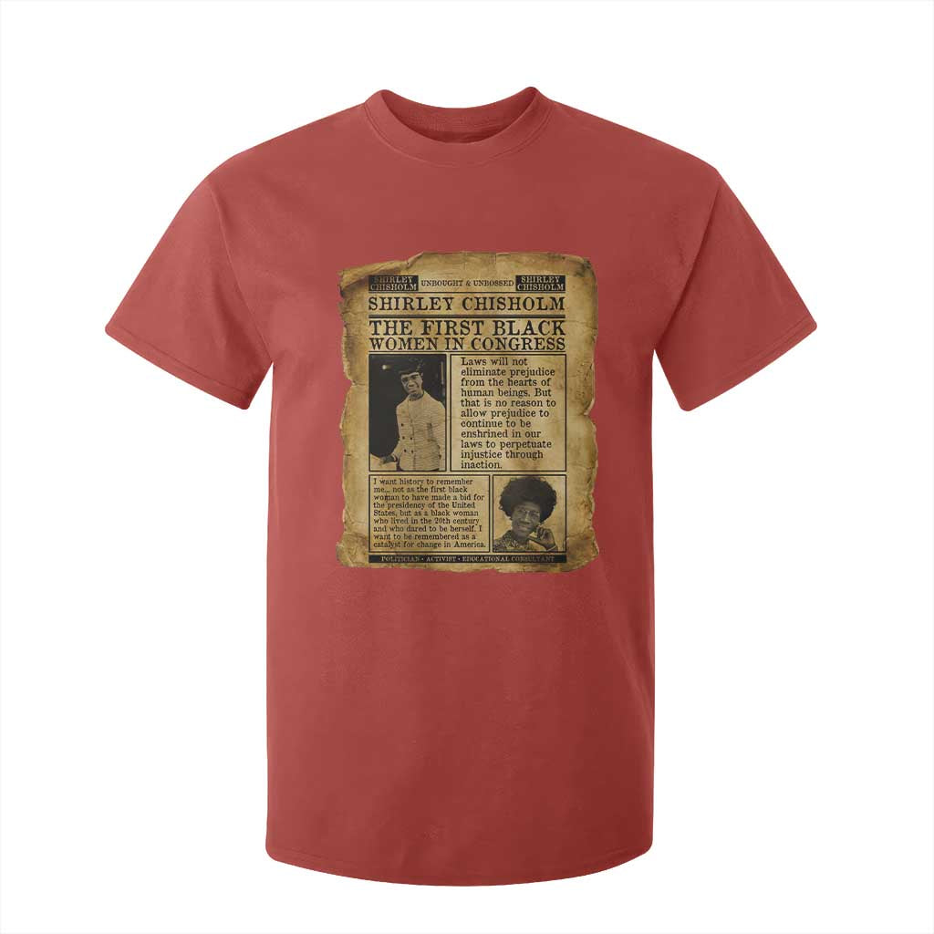 Vintage Newspaper Shirley Chisholm T Shirt For Kid First Black Woman In Congress