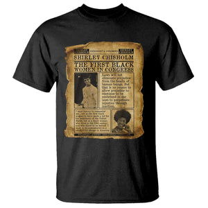 Vintage Newspaper Shirley Chisholm T Shirt First Black Woman In Congress