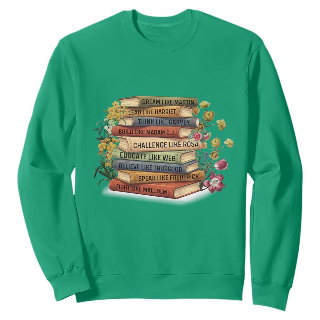 Black History Leaders Book Sweatshirt African American Teachers - African Pride