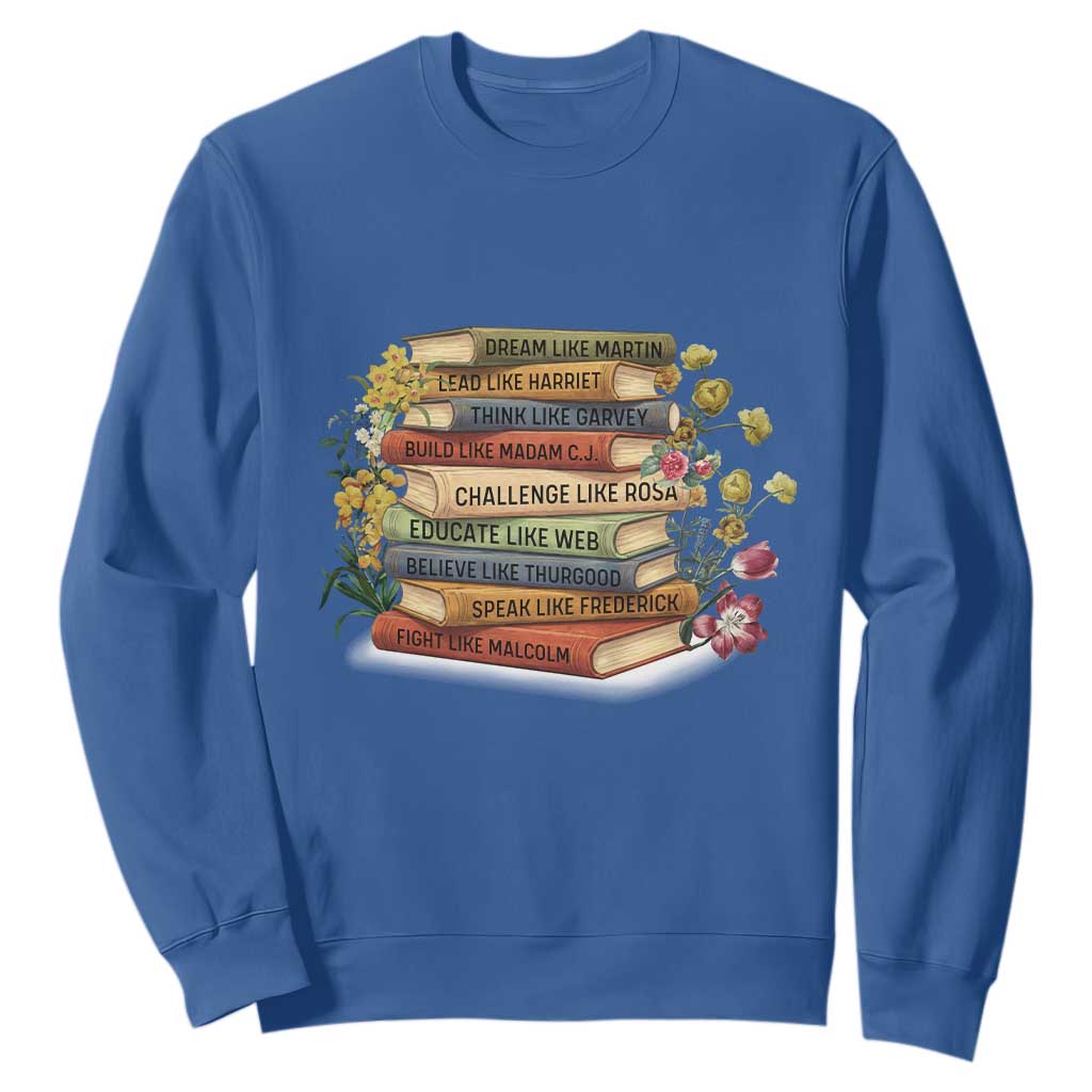 Black History Leaders Book Sweatshirt African American Teachers - African Pride