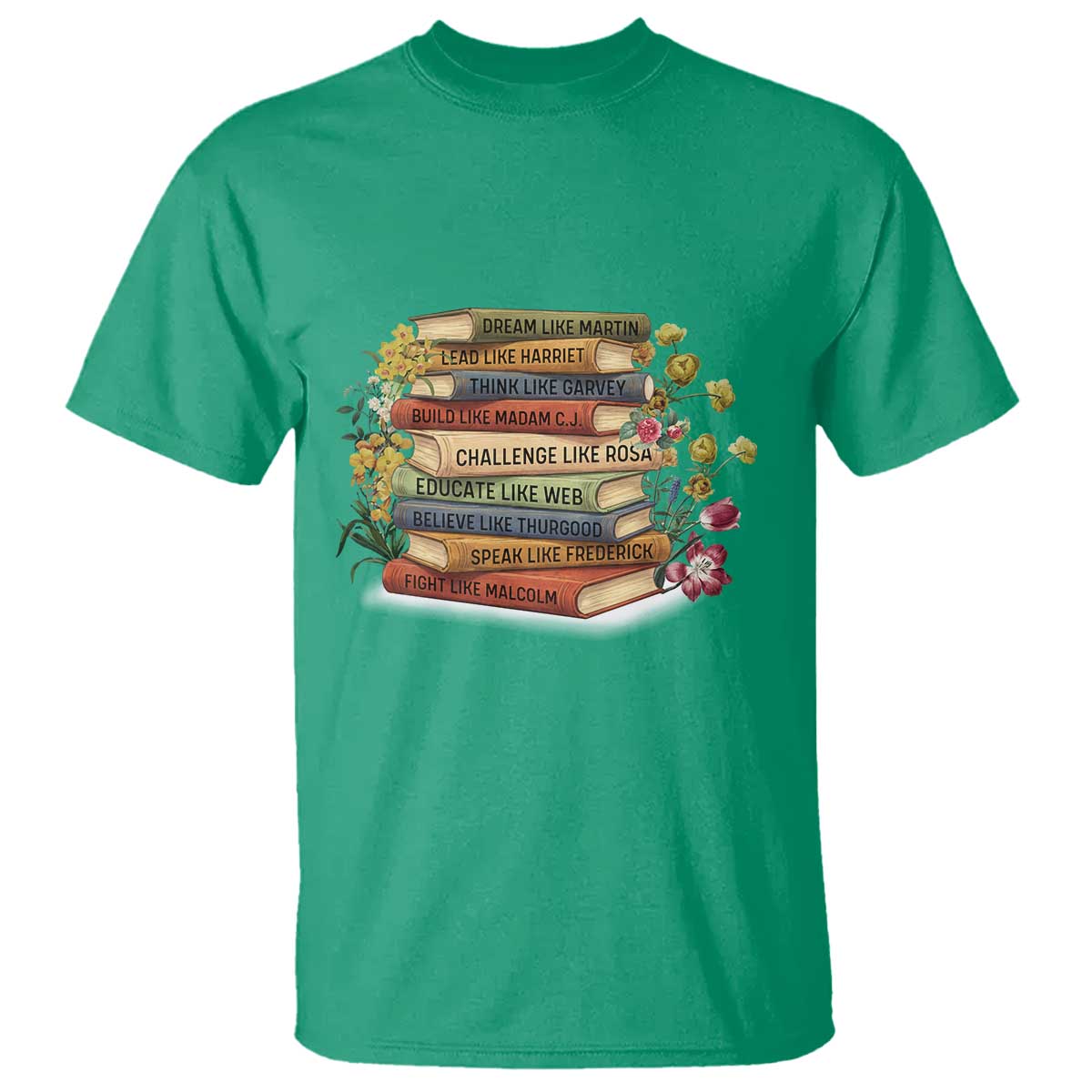 Black History Leaders Book T Shirt African American Teachers - African Pride