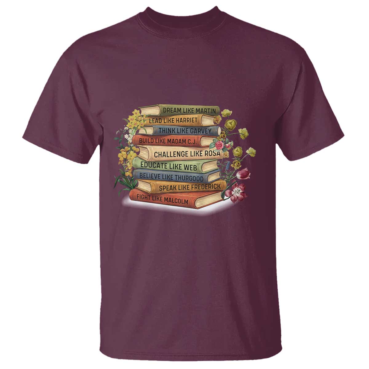 Black History Leaders Book T Shirt African American Teachers - African Pride