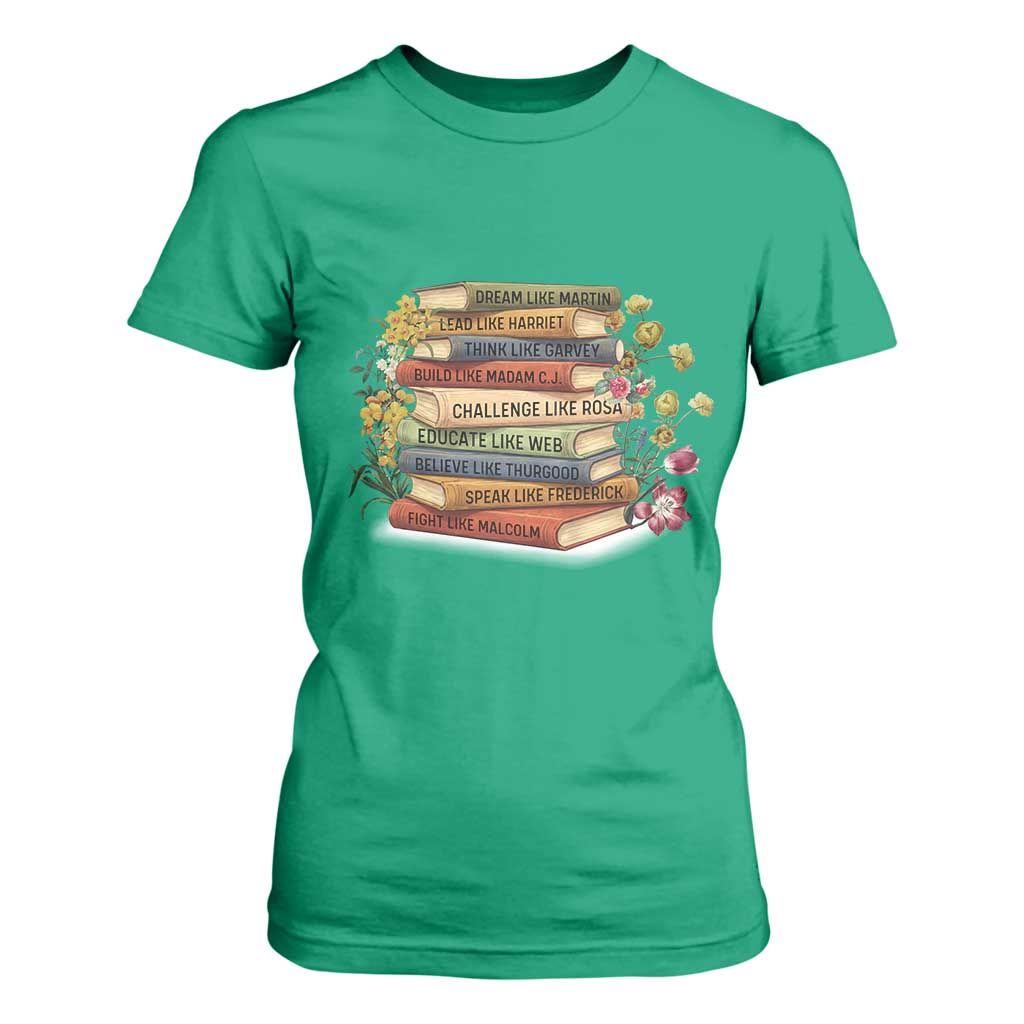 Black History Leaders Book T Shirt For Women African American Teachers - African Pride