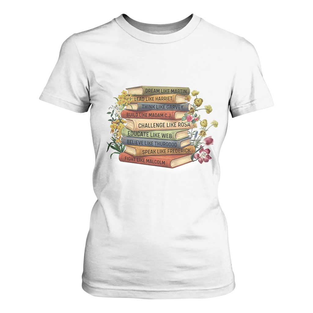 Black History Leaders Book T Shirt For Women African American Teachers - African Pride