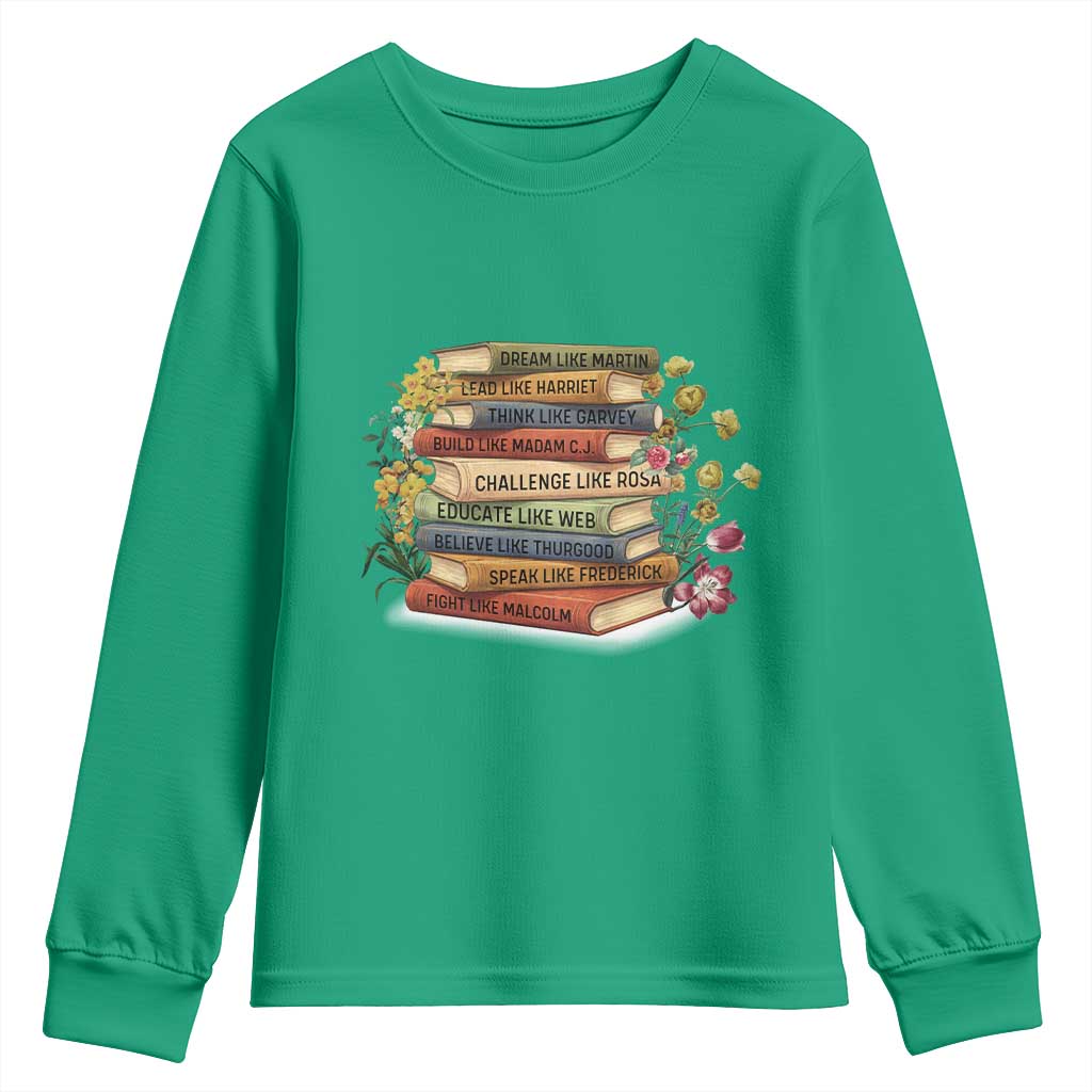 Black History Leaders Book Youth Sweatshirt African American Teachers - African Pride