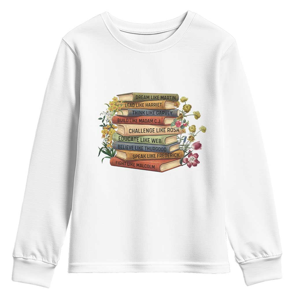 Black History Leaders Book Youth Sweatshirt African American Teachers - African Pride
