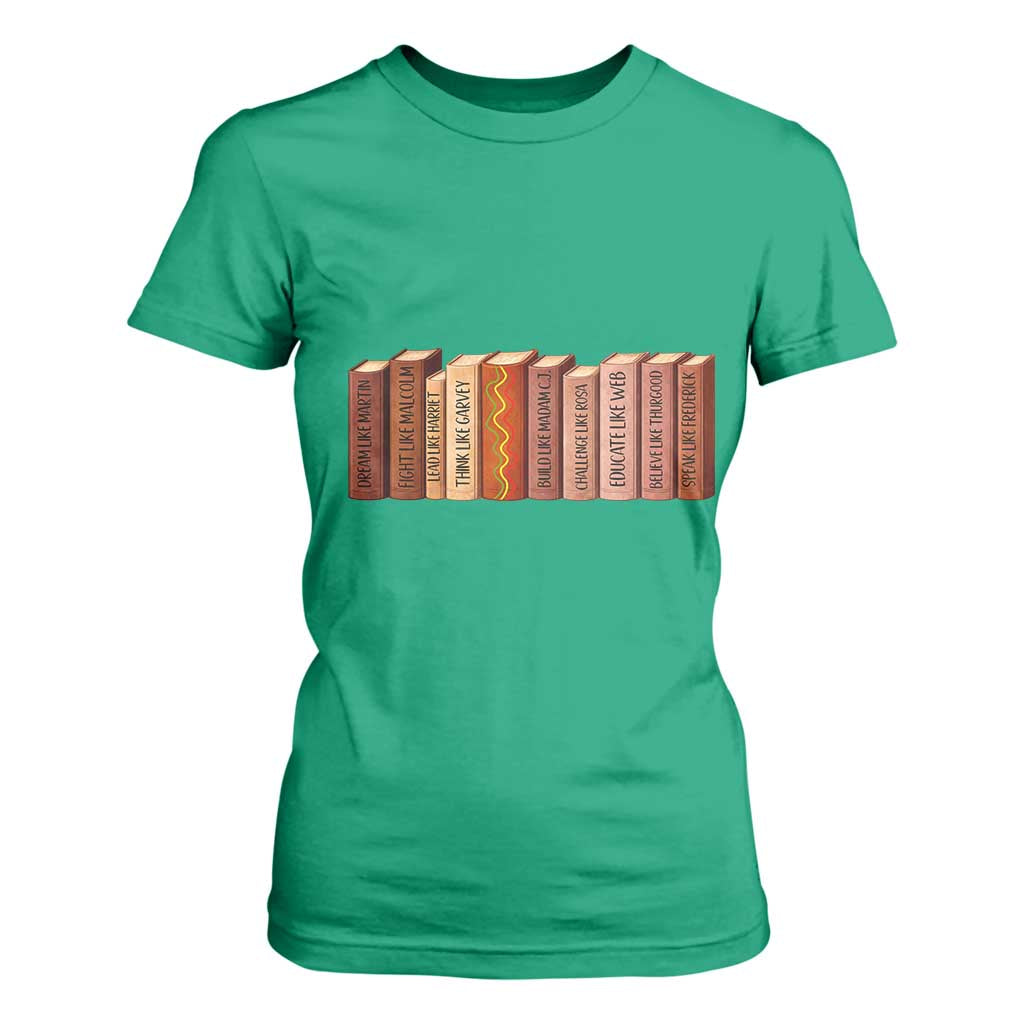 African American Teachers Gift T Shirt For Women Black History Leaders Book - African Pride