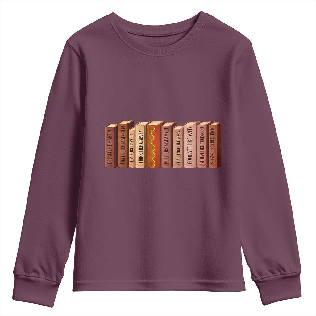 African American Teachers Gift Youth Sweatshirt Black History Leaders Book - African Pride