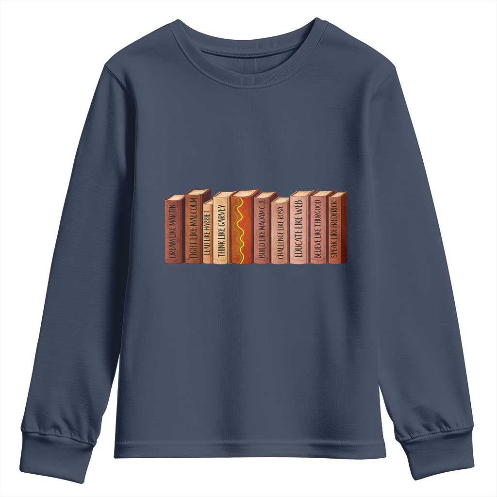 African American Teachers Gift Youth Sweatshirt Black History Leaders Book - African Pride
