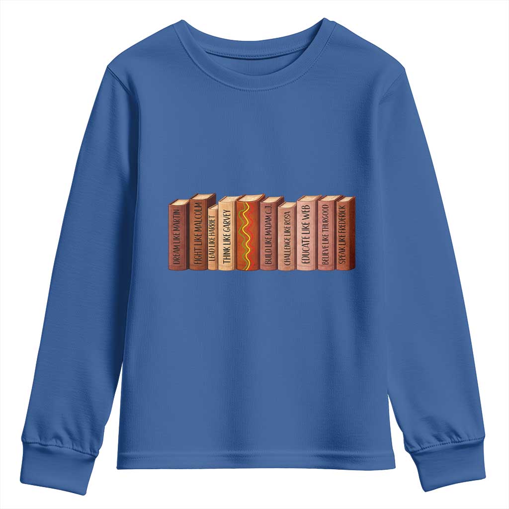 African American Teachers Gift Youth Sweatshirt Black History Leaders Book - African Pride