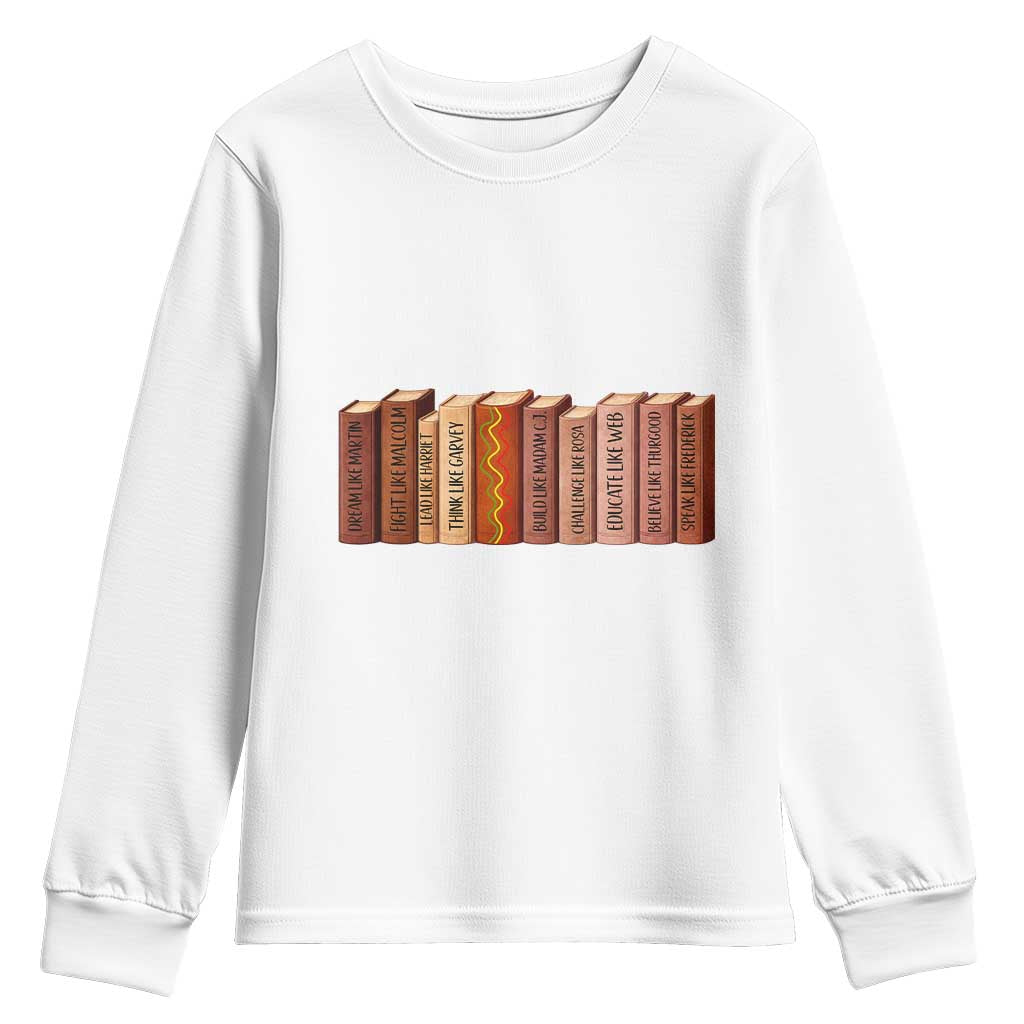 African American Teachers Gift Youth Sweatshirt Black History Leaders Book - African Pride