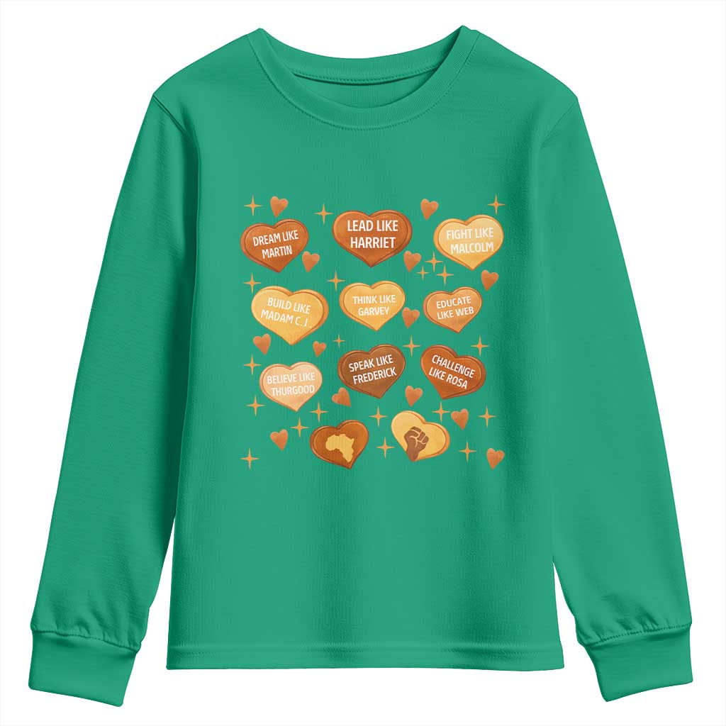 Black History Leaders Youth Sweatshirt African American Teachers Pride - African Pride