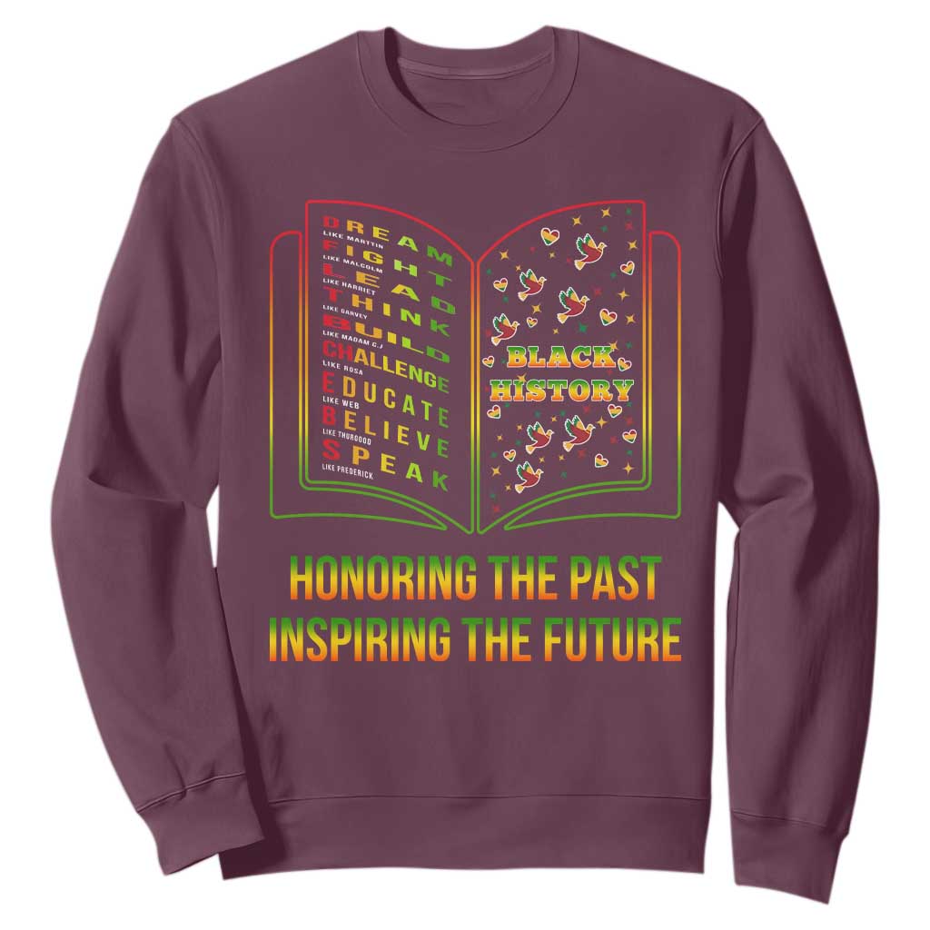 Black History Leaders Book Sweatshirt African American History For Teachers - African Pride
