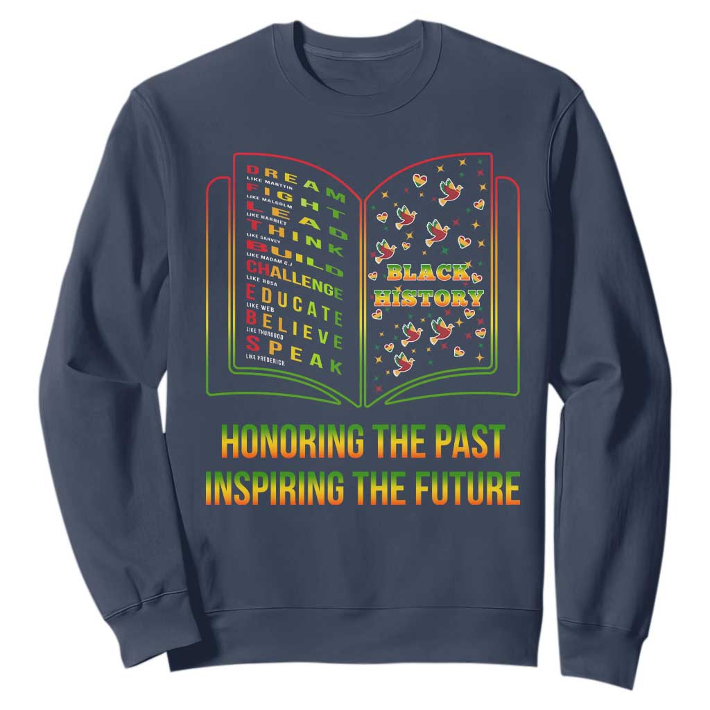 Black History Leaders Book Sweatshirt African American History For Teachers - African Pride