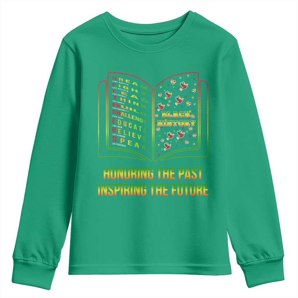 Black History Leaders Book Youth Sweatshirt African American History For Teachers - African Pride
