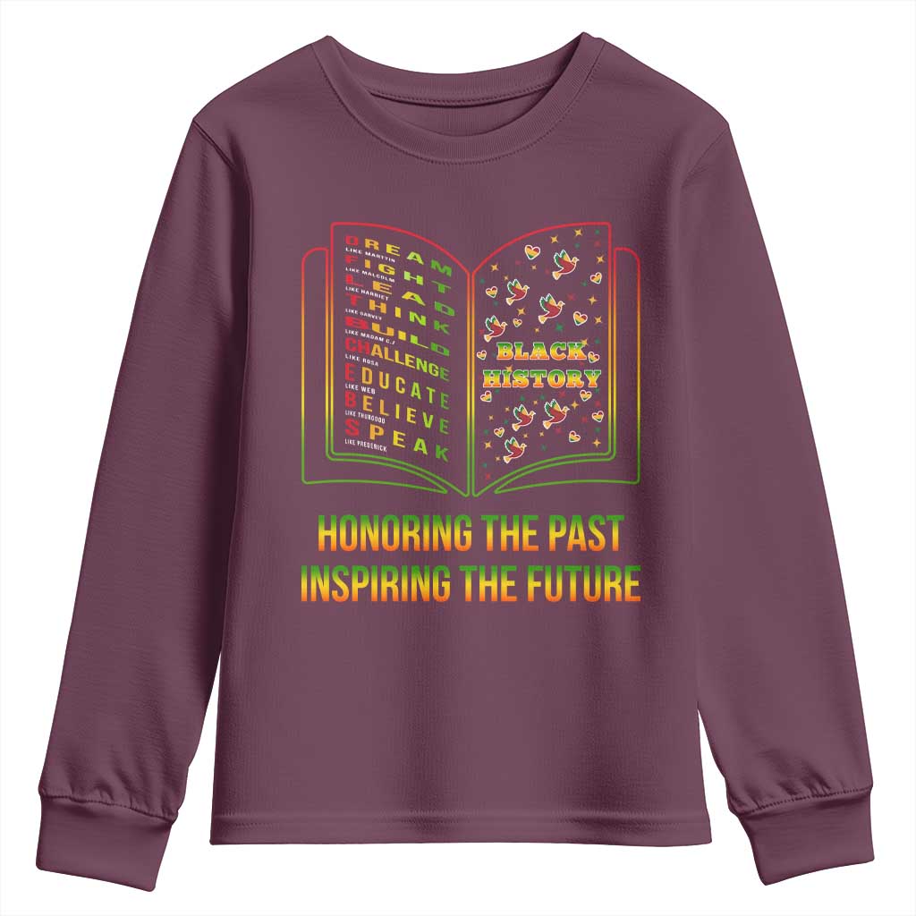 Black History Leaders Book Youth Sweatshirt African American History For Teachers - African Pride