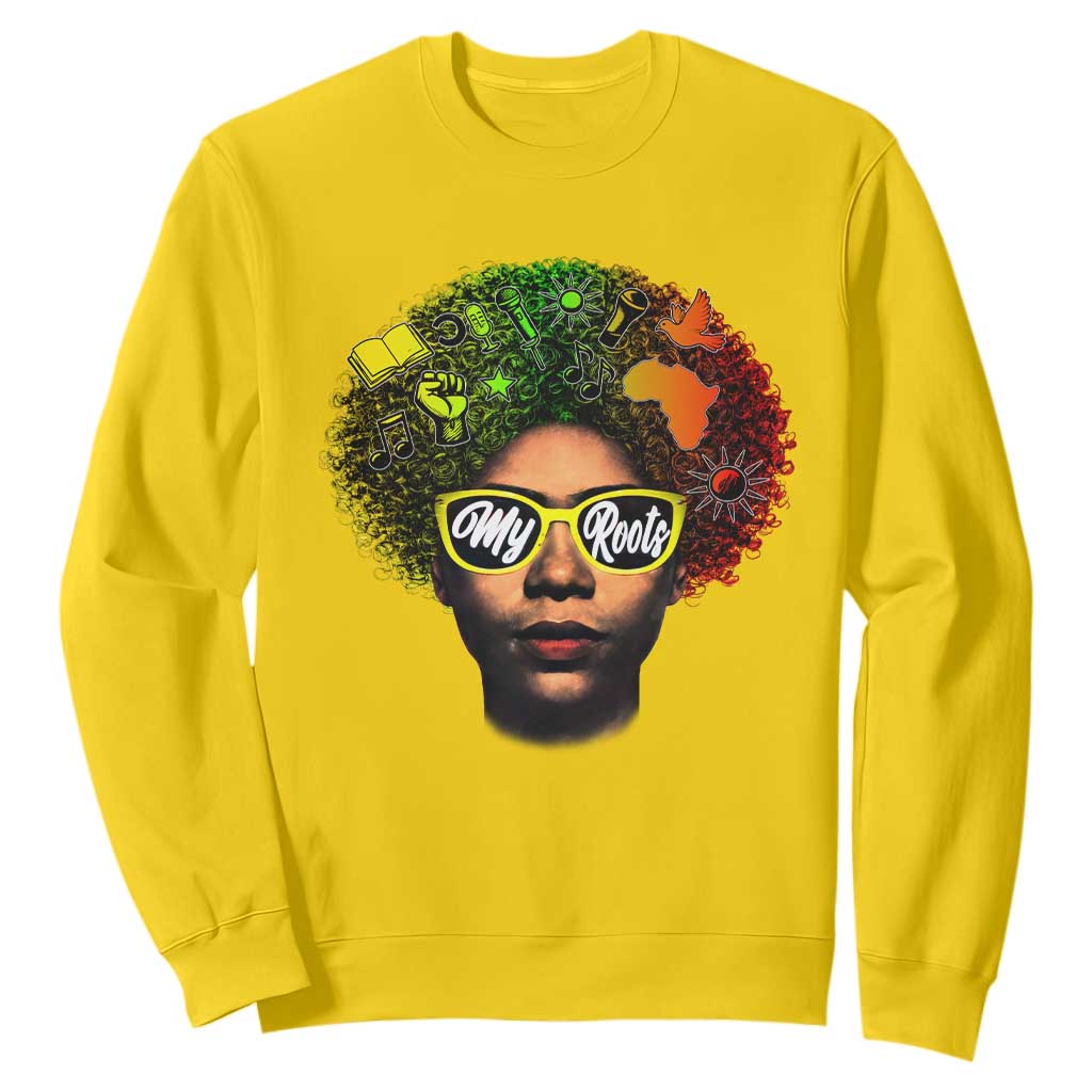 Black History Month Sweatshirt My Roots African American Pride Gift - African Pride