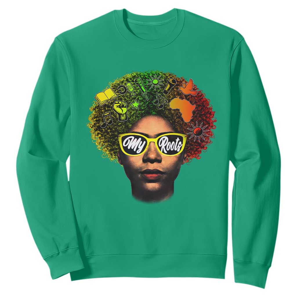 Black History Month Sweatshirt My Roots African American Pride Gift - African Pride