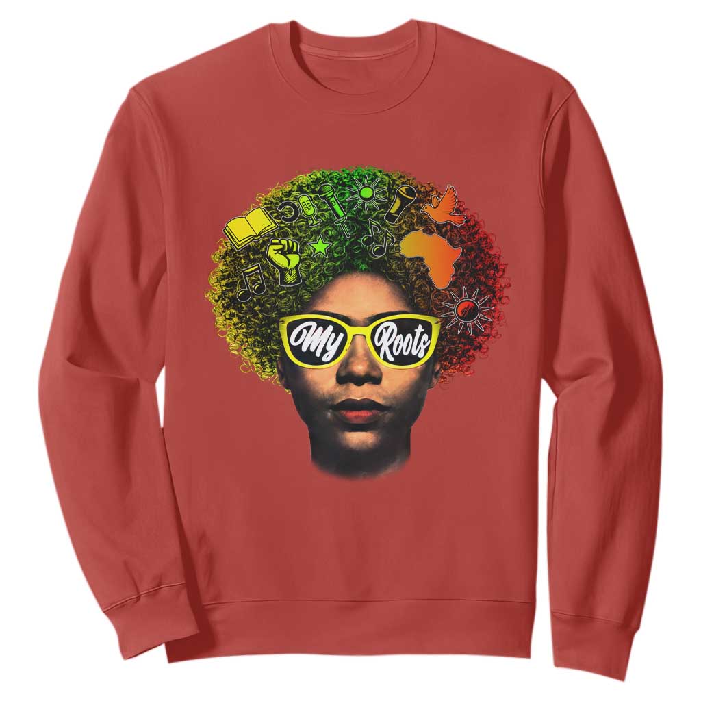 Black History Month Sweatshirt My Roots African American Pride Gift - African Pride