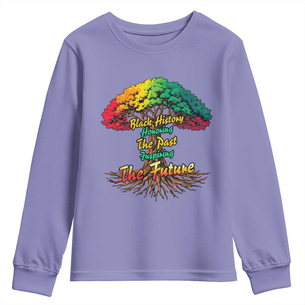 Black History Month Quote Youth Sweatshirt Inspiring The Future Honoring The Past - African Pride