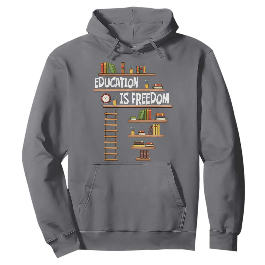 Education Is Freedom Hoodie African American History Africa Map Books - African Pride