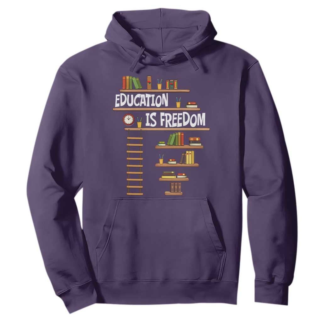 Education Is Freedom Hoodie African American History Africa Map Books - African Pride