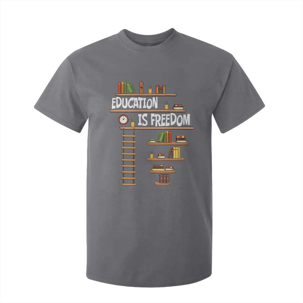 Education Is Freedom T Shirt For Kid African American History Africa Map Books - African Pride